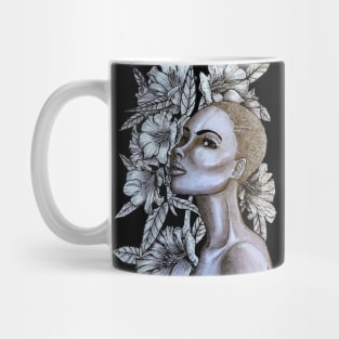Strong Woman with Flowers Mug